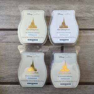 Scentsy Wax Bar Disney World 50th Anniversary EARidescent, Castle WDW Lot of 4
